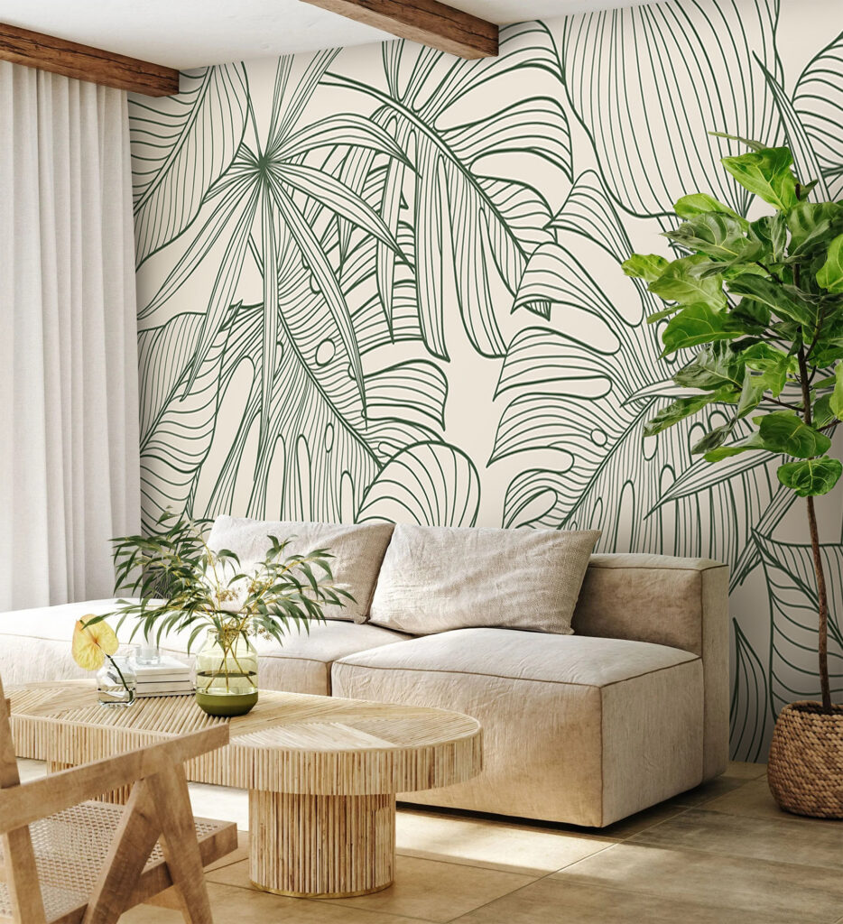 Elegant green foliage pattern design Elegant green foliage pattern design