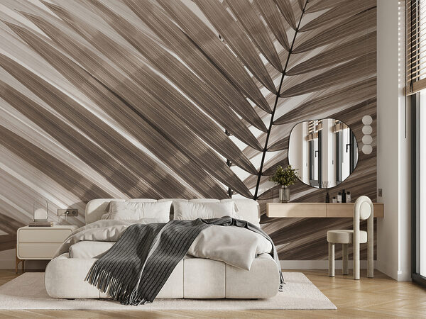 Elegant palm leaves in soft tones. Elegant palm leaves in soft tones.