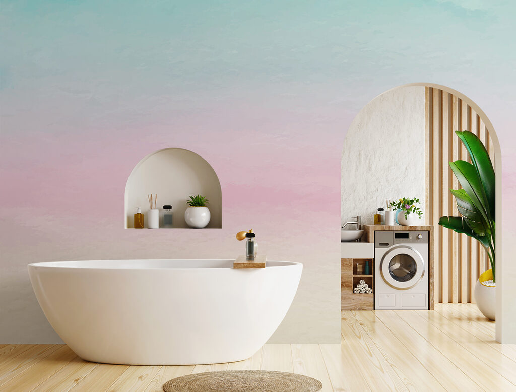 Soft, pastel hues of calm serenity