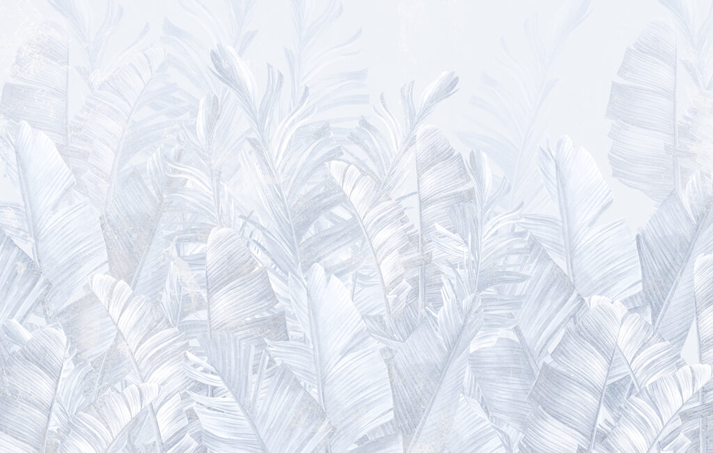 A white leafy pattern A white leafy pattern