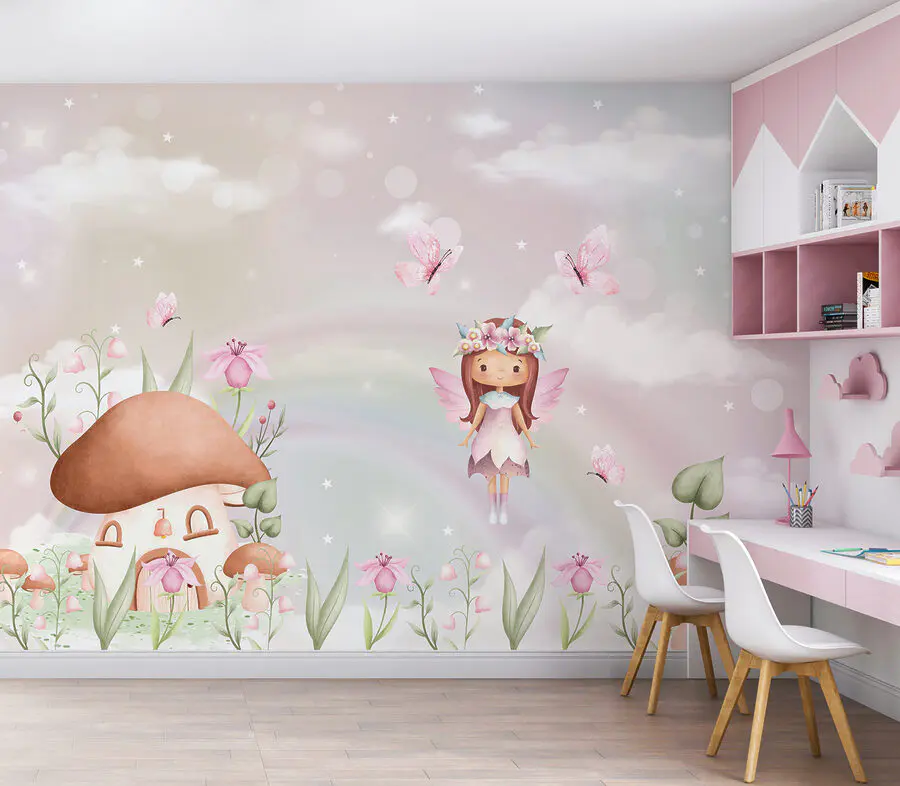 Pink Fairy Nursery Murals Fairy Princess Print Set Of 3 Wall Art