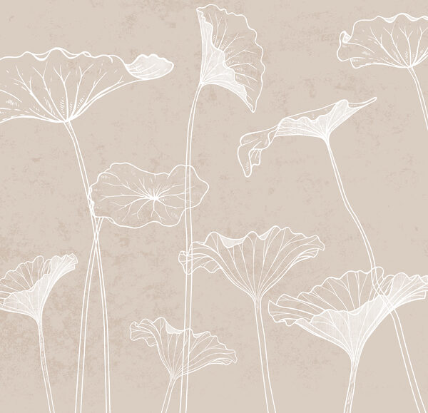 A white line drawing of flowers A white line drawing of flowers
