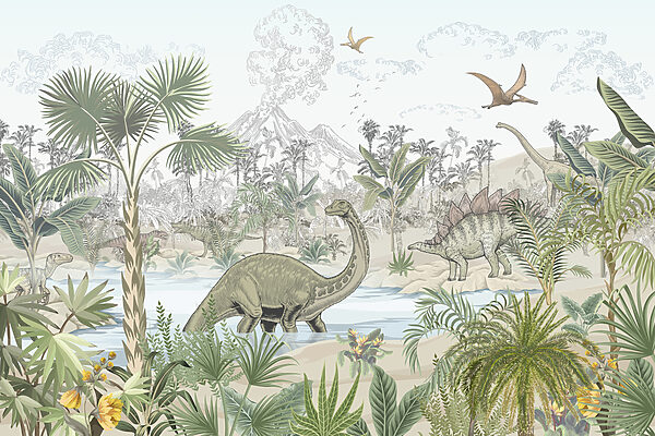 A group of dinosaurs in a river u98674p 600x400 - A group of dinosaurs in a river