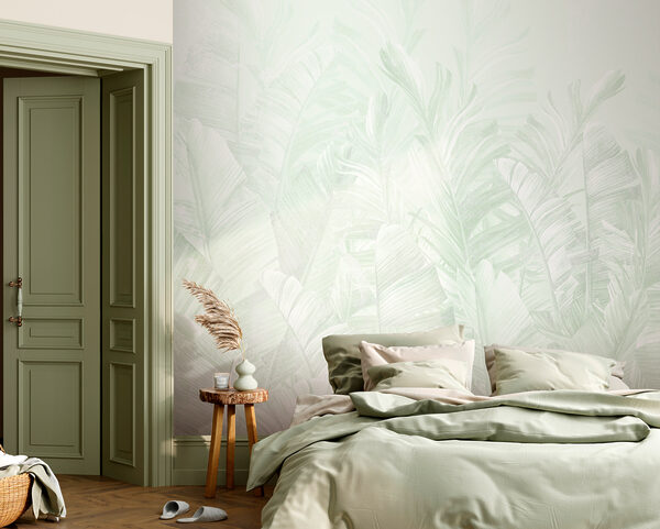 Soft green leaves in gentle layers. Soft green leaves in gentle layers.