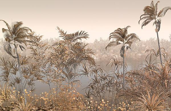 A swamp with plants and flowers A swamp with plants and flowers