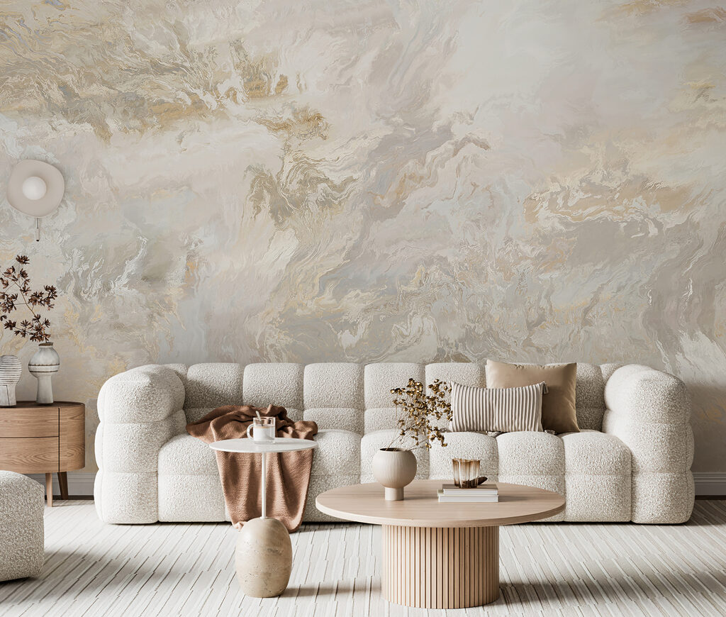 Soft swirls of muted earth tones.