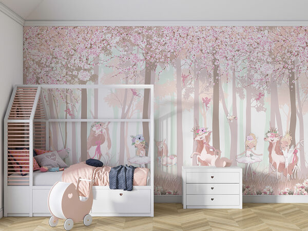 A wallpaper with a group of unicorns and fairies A wallpaper with a group of unicorns and fairies
