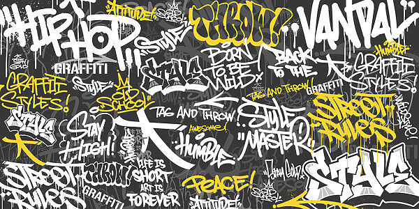A black and yellow graffiti u98895p 600x300 - A black and yellow graffiti