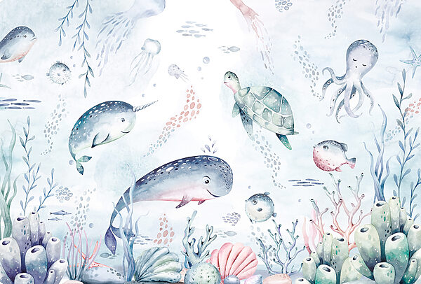 A watercolor sea creatures u98847p 600x406 - A watercolor sea creatures