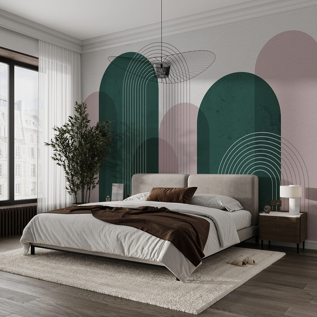 A green and pink art A green and pink art