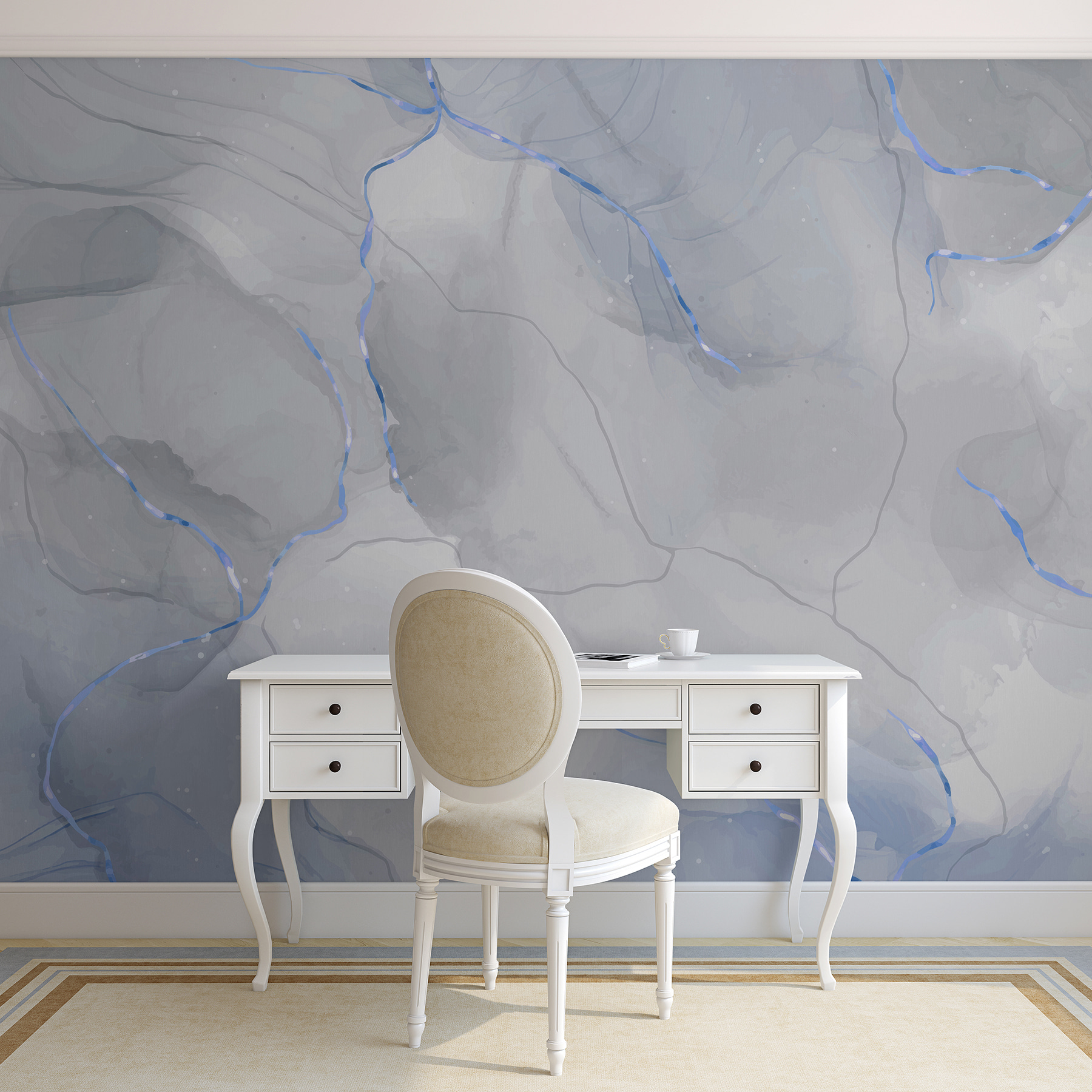 Subtle hues in soft, flowing patterns