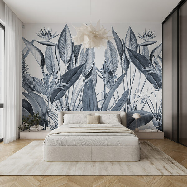 Tropical foliage in monochrome shades. Tropical foliage in monochrome shades.