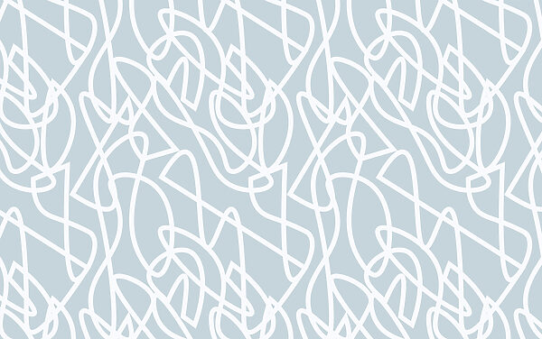 A white lines on a blue background