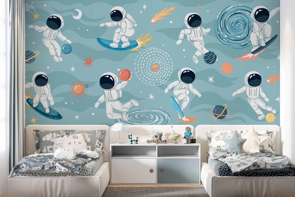 A group of astronauts in space A group of astronauts in space