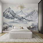 Wall murals A landscape of mountains and clouds