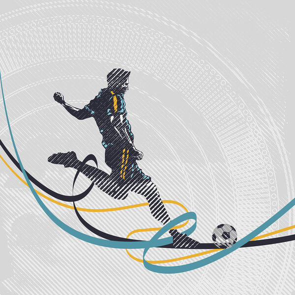 A man kicking a football ball u99448p 600x600 - A man kicking a football ball