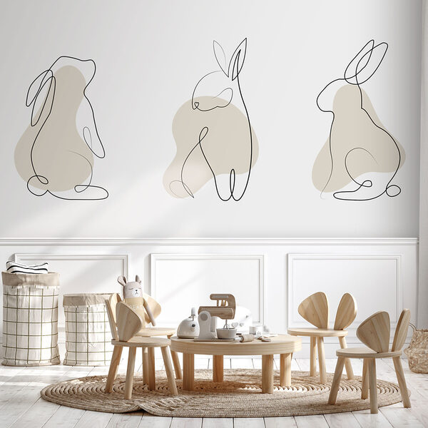 A line drawing of a rabbit u99543pir5ms 600x600 - A line drawing of a rabbit