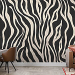 Wall murals A black and white zebra print