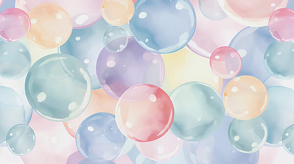 A group of colorful bubbles A group of colorful bubbles