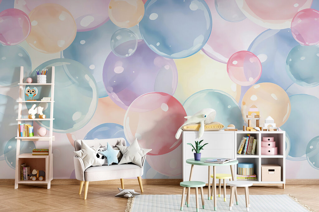 A group of colorful bubbles A group of colorful bubbles