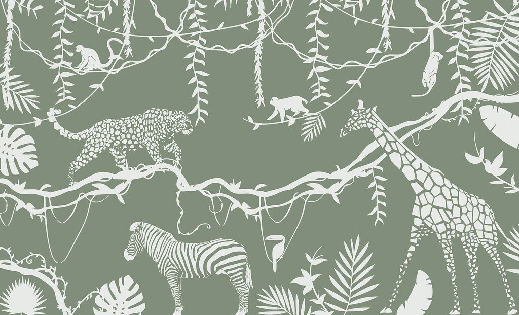A wallpaper with animals and plants A wallpaper with animals and plants