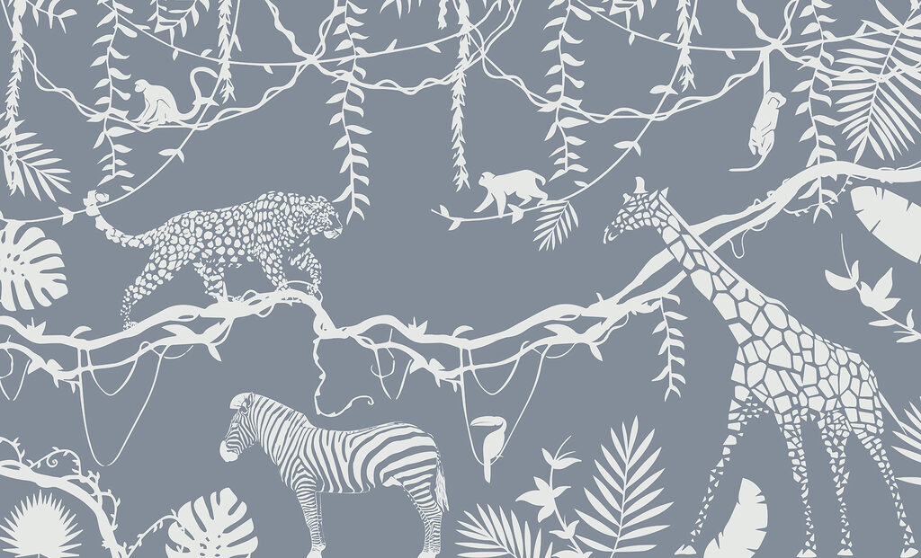 A wallpaper with animals and plants A wallpaper with animals and plants