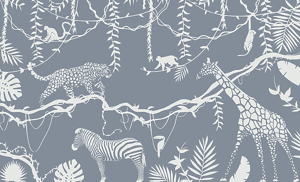 A wallpaper with animals and plants A wallpaper with animals and plants