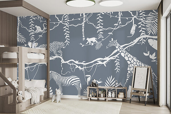 A wallpaper with animals and plants A wallpaper with animals and plants