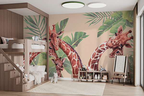 A group of giraffes with long necks A group of giraffes with long necks