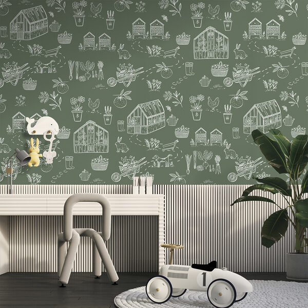 A pattern of farm items A pattern of farm items