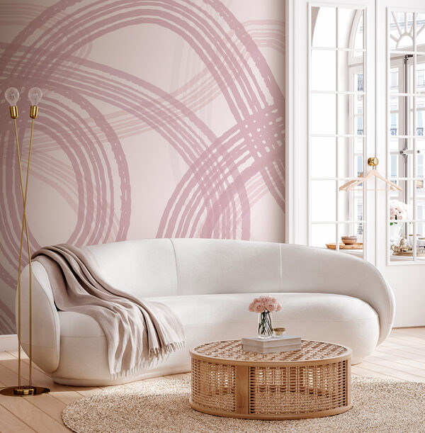 A purple and white background with circles A purple and white background with circles