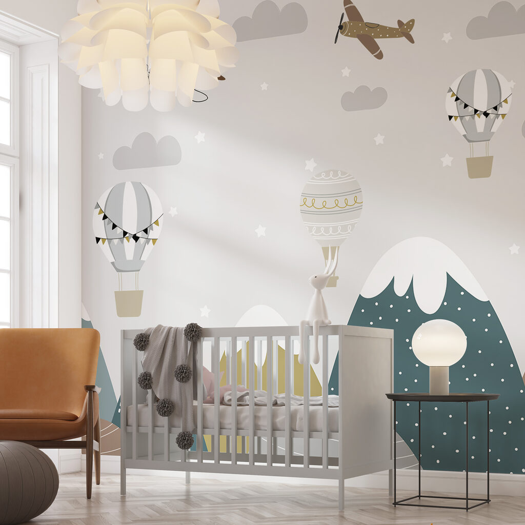 A wallpaper with mountains and airplanes A wallpaper with mountains and airplanes