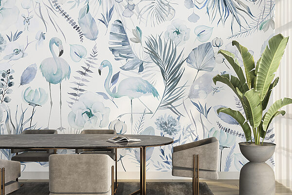 A pattern of flamingos and flowers w00507v1piq23 600x400 - A pattern of flamingos and flowers - tegory