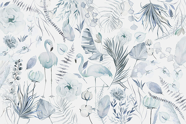 A pattern of flamingos and flowers w00507v1p 600x400 - A pattern of flamingos and flowers - tegory