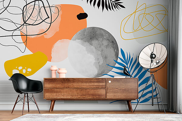 w00508piw1mr 600x400 - A colorful art with black and white circles and leaves - tegory