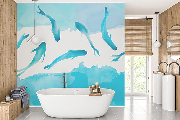 A group of blue fish swimming in water w00513pit1mr 600x400 - A group of blue fish swimming in water - tegory