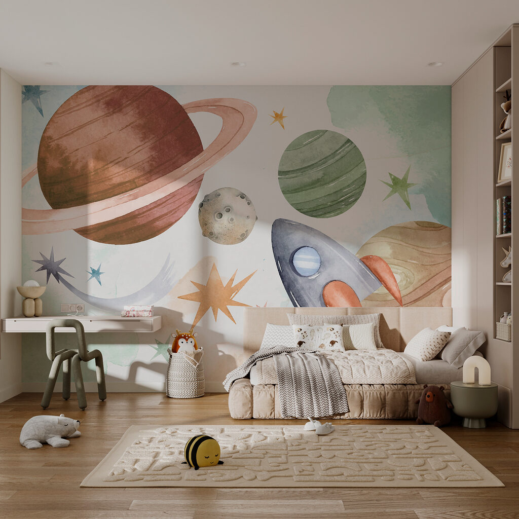 A rocket and planets in space w00539pir2ms 1024x1024 - A rocket and planets in space