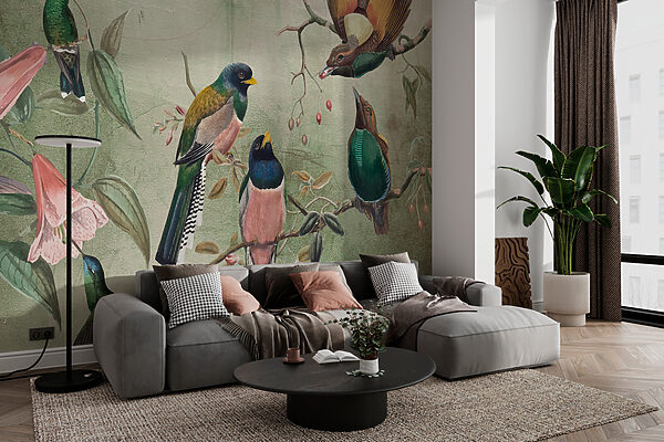 A group of birds on a branch w00543pig201r 600x400 - A group of birds on a branch - tegory