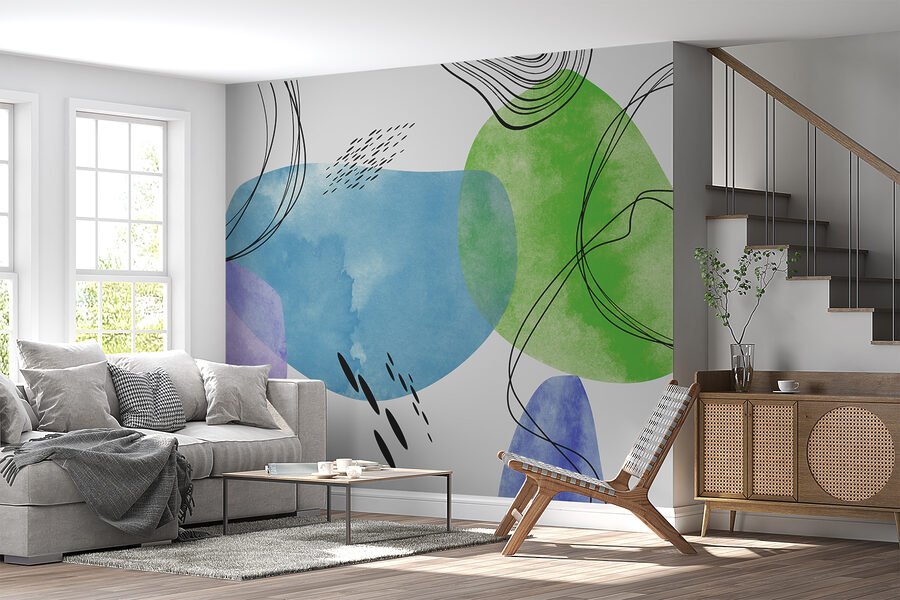 A colorful art with black lines and dots w00584pig1mr 900x600 - A colorful art with black lines and dots - tegory