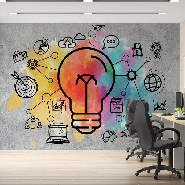 A light bulb with a colorful background w00614piw3ms 600x600 - A light bulb with a colorful background - tegory