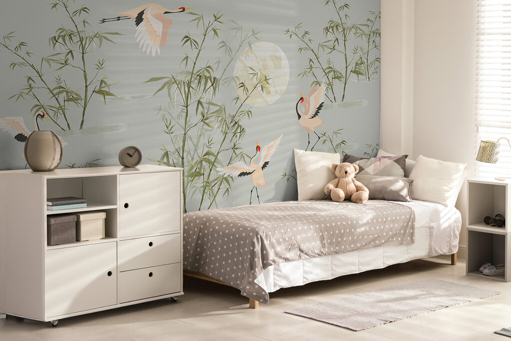 A wallpaper with birds and bamboo w00520pir1r 1024x683 - A wallpaper with birds and bamboo - tegory