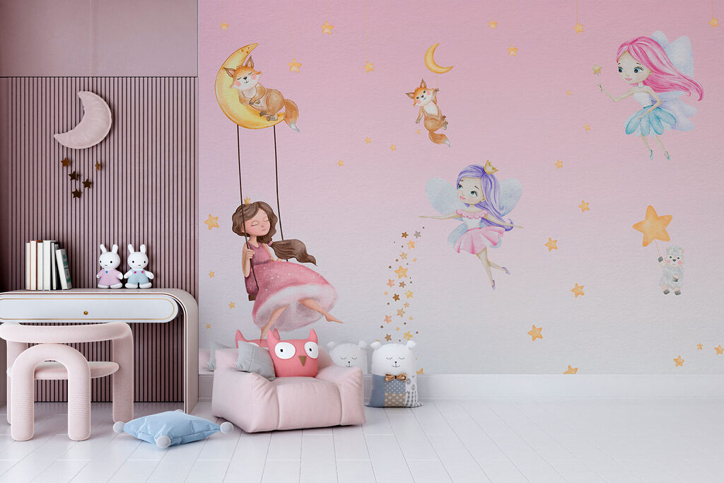 w00621v1pir5r 1024x683 - A wall mural of fairies and animals - tegory