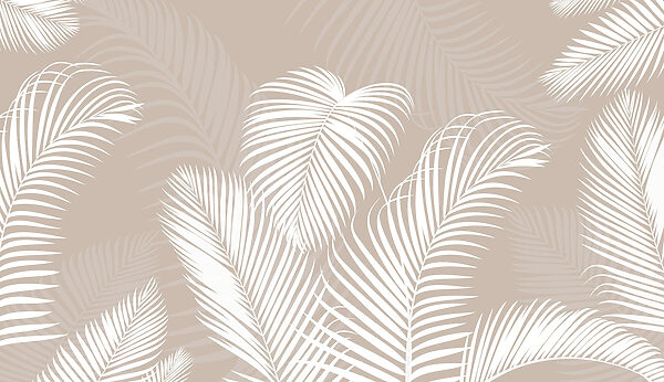 A white leaves on a beige background w00656p 600x346 - A white leaves on a beige background - tegory