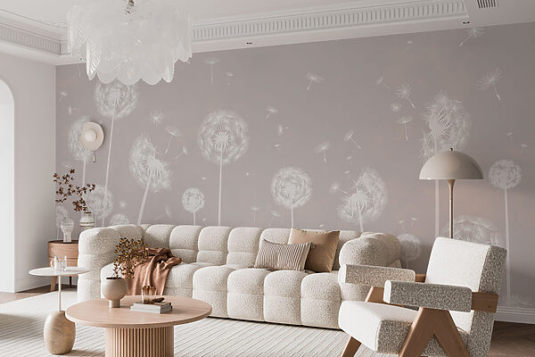 A white dandelions flying in the air w00657pig1 600x400 - A white dandelions flying in the air - tegory