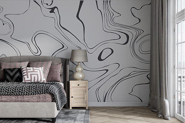 A grey and black swirls A grey and black swirls