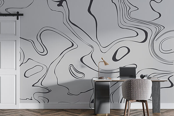 A grey and black swirls A grey and black swirls