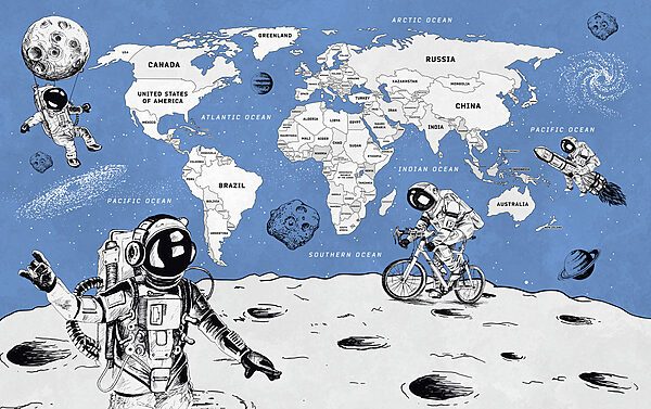 A drawing of two astronauts on the moon w00473v1p 600x377 - A drawing of two astronauts on the moon - tegory