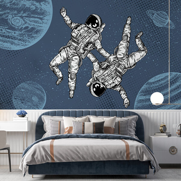 Two astronauts floating in space w00630v1pir1ms 600x600 - Two astronauts floating in space - tegory