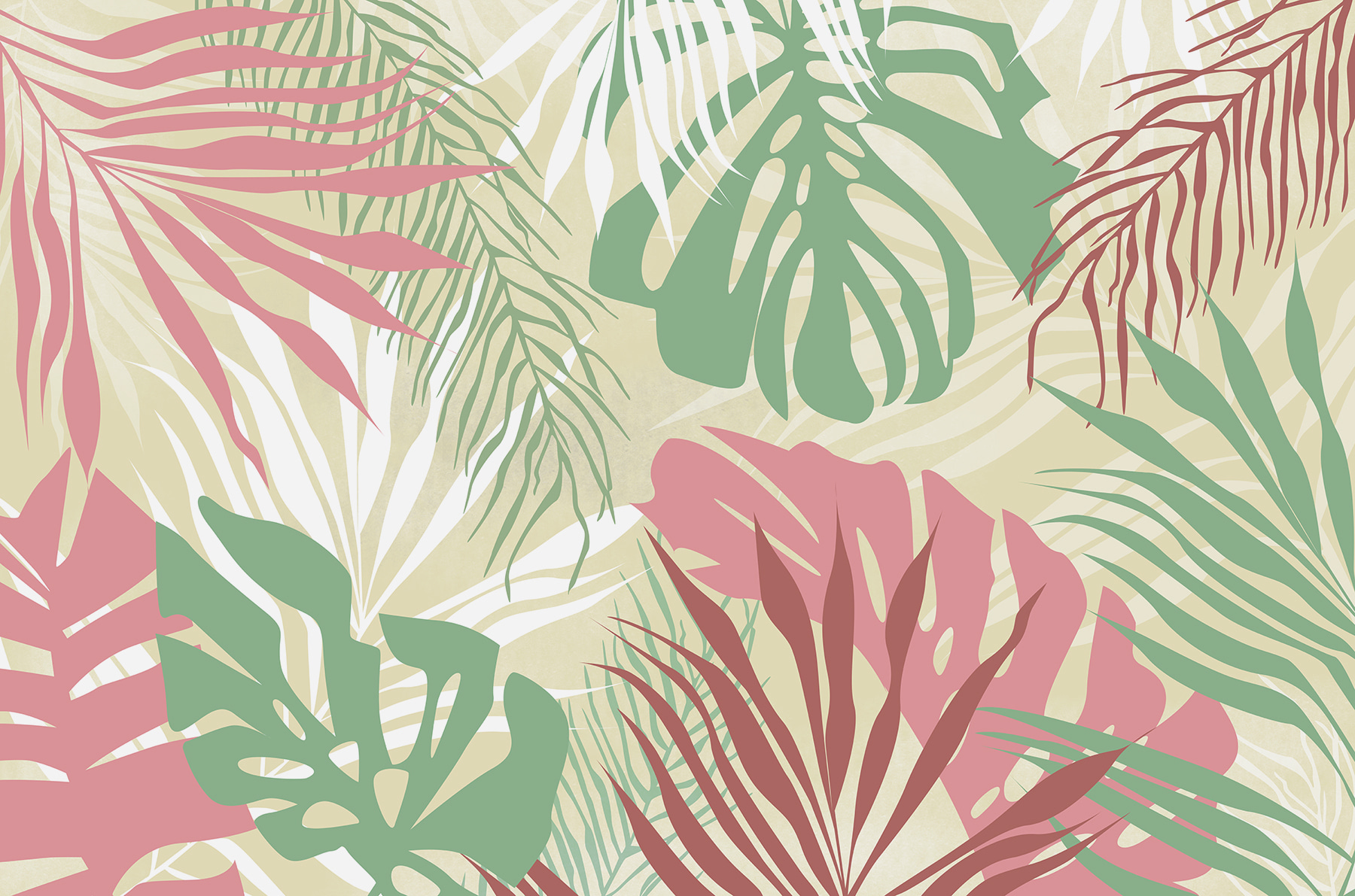 w00676p - A pattern of leaves on a white background - tegory