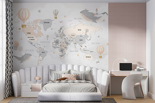 A map of the world with hot air balloons w00680v1pir3r 600x400 - A map of the world with hot air balloons - tegory